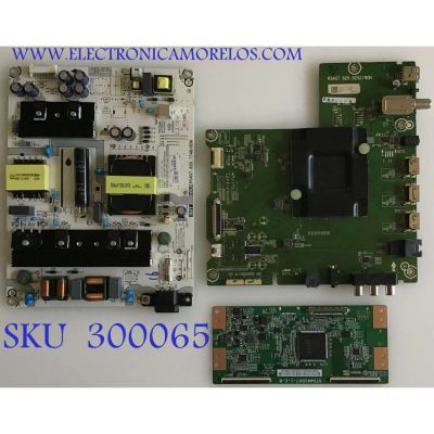 KIT DE TARJETAS HISENSE  / MAIN 231565H / RSAG7.820.8252/ROH / 231563 / FUENTE 222172 / RSAG7.820.7748/ROH / HLL-4360WA / T-CON 34.29110.052 / ST5461D07-1-C-B / PANEL HD550S1U81-L1\S2\GM\CKD\ROH / MODELO 55R6E